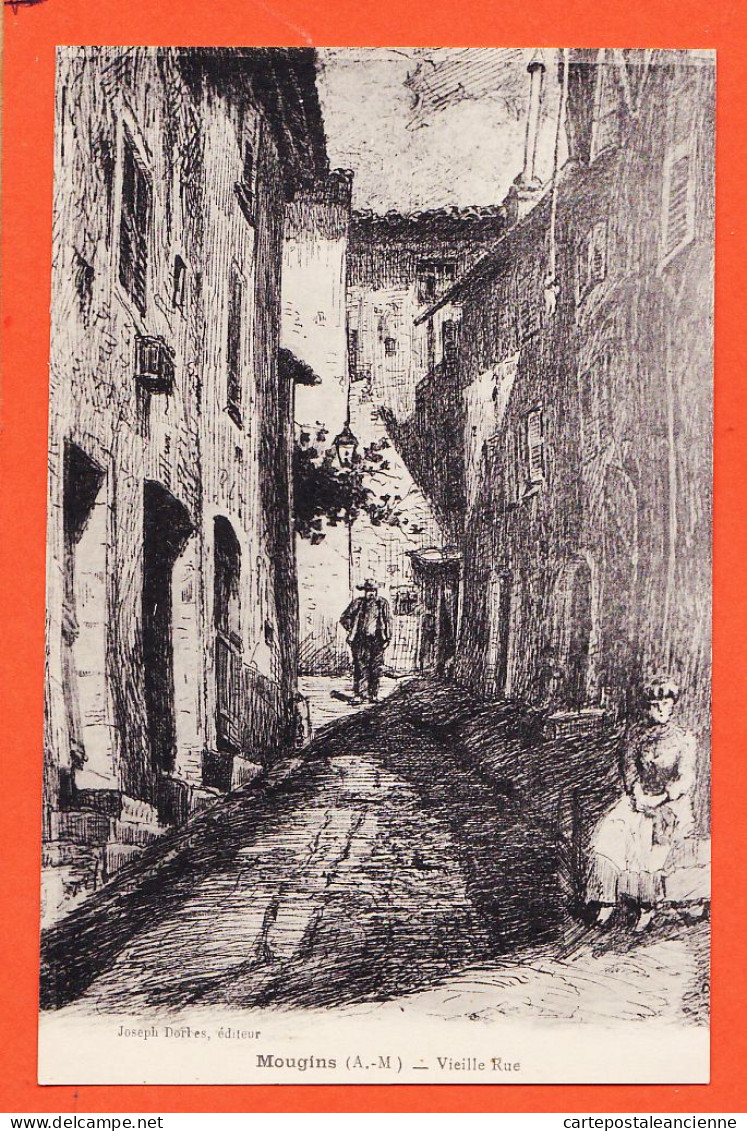 12389 / ⭐ ( Etat Parfait ) MOUGINS 06-Alpes Maritimes Vieille Rue Illustration 1910s Editeur Joseph DORBES - Mougins