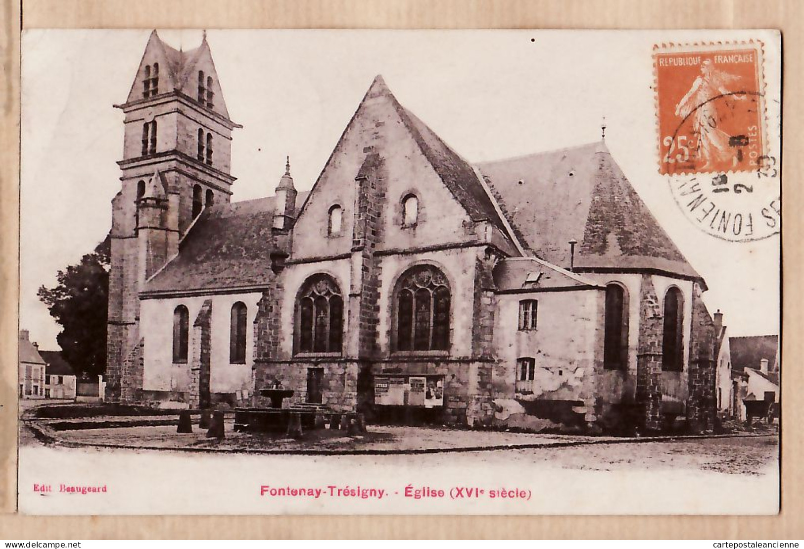 12110 / ⭐ 77-FONTENAY-TRESIGNY L'Eglise XVIe Siècle Postée 1930 à Abbé DUVAL De KOURIGHA Maroc  - BEAUGEARD - Fontenay Tresigny