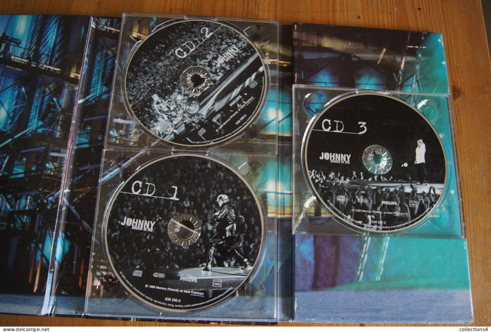 JOHNNY HALLYDAY ALLUME LE FEU STADE DE FRANCE 98 COFFRET EN 3 CD 3 CD NUMEROTE VALEUR++ GOLDMAN OBISPO BRUEL PAGNY - Rock
