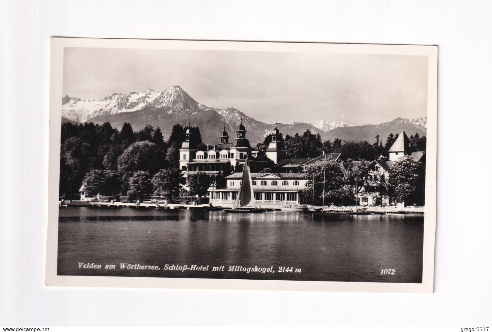 E5548) VELDEN Am Wörthersee - Schloß Hotel Mit Mittagskogel Und Altem SEGELBOOT - Velden