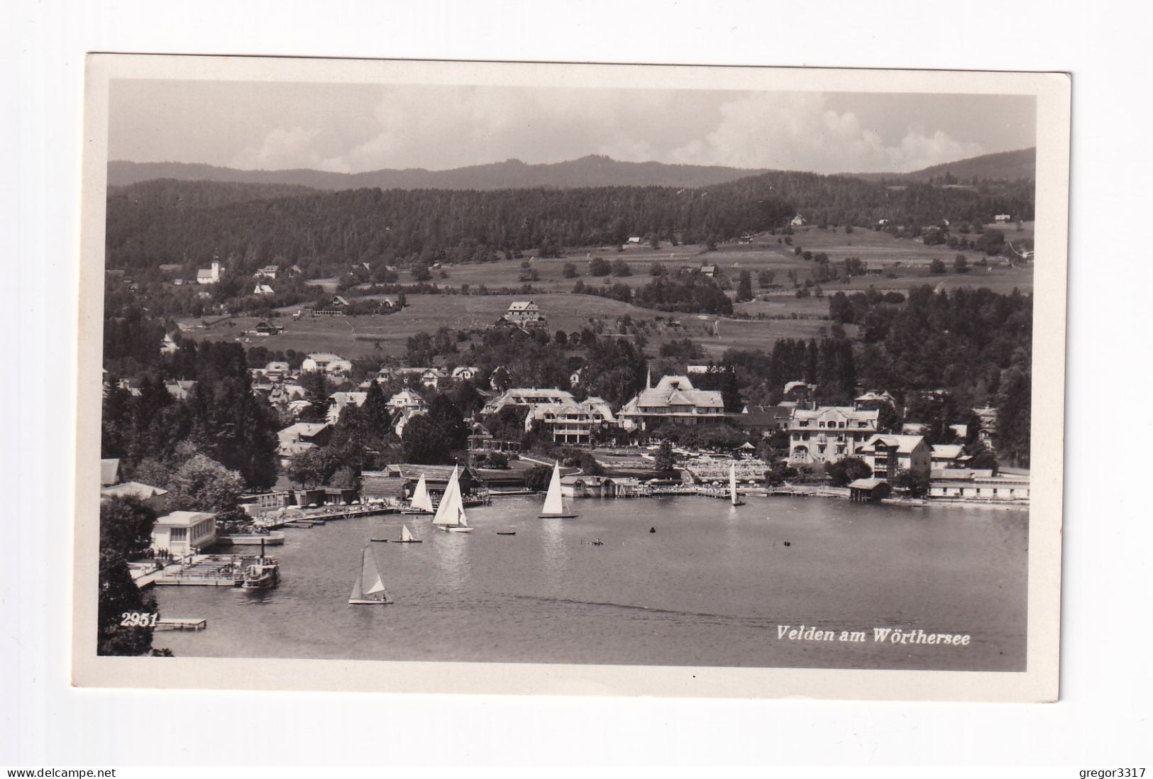 E5549) VELDEN Am Wörthersee - Tolle S/W FOTO AK Mit DAMPFER U. Vielen Segelbooten U. Häuser Ansichten ALZT! - Velden