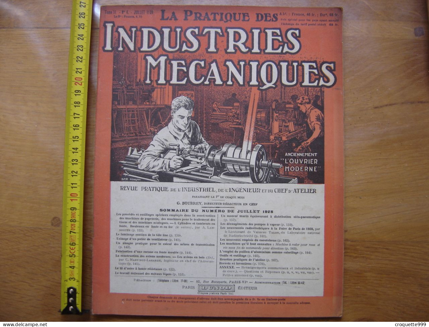 1928 Revue 4 Pratique Des Industries Mecaniques INGENIEUR CONTREMAITRE OUVRIER - Do-it-yourself / Technical
