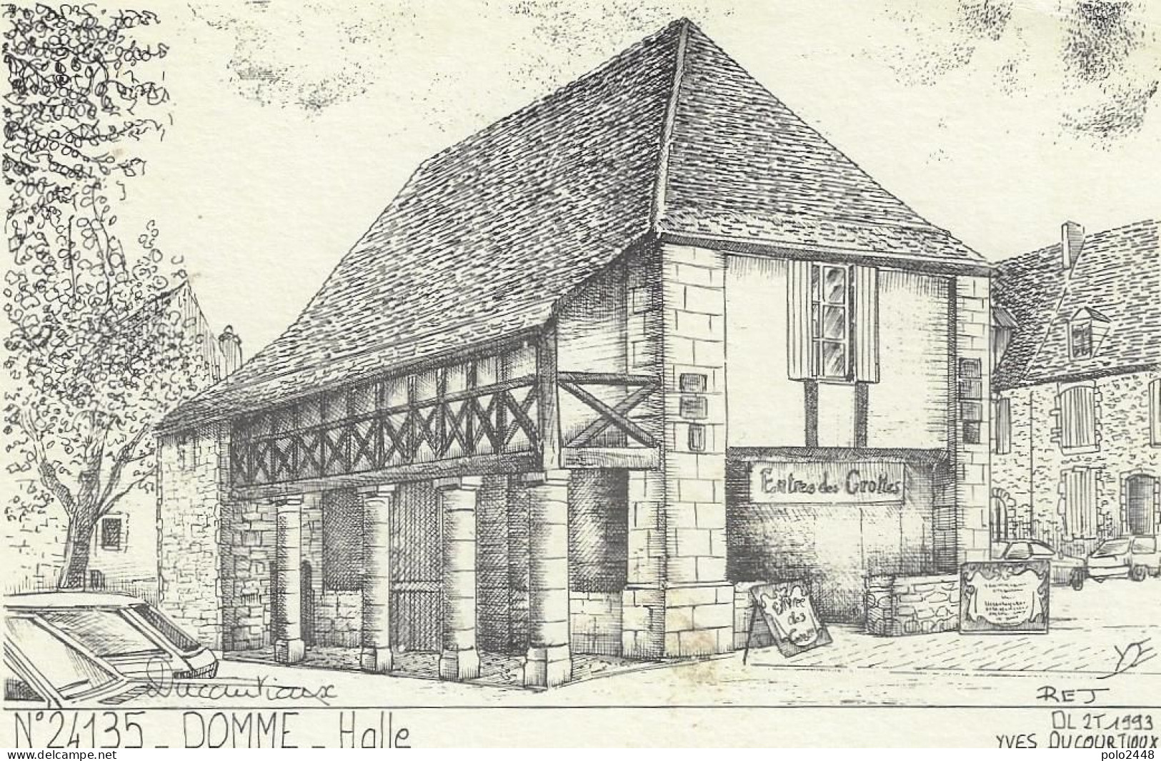 CPA - Domme - Halle - Domme