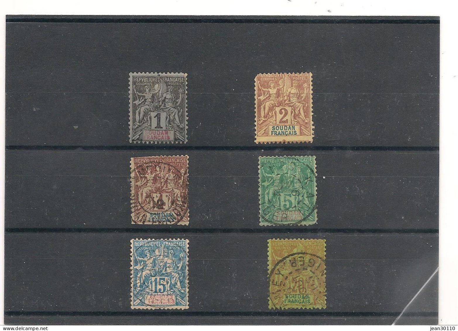 SOUDAN ANNÉE 1894 N° 3/6-8/9 Oblitérés Cote : 65,00 € - Used Stamps