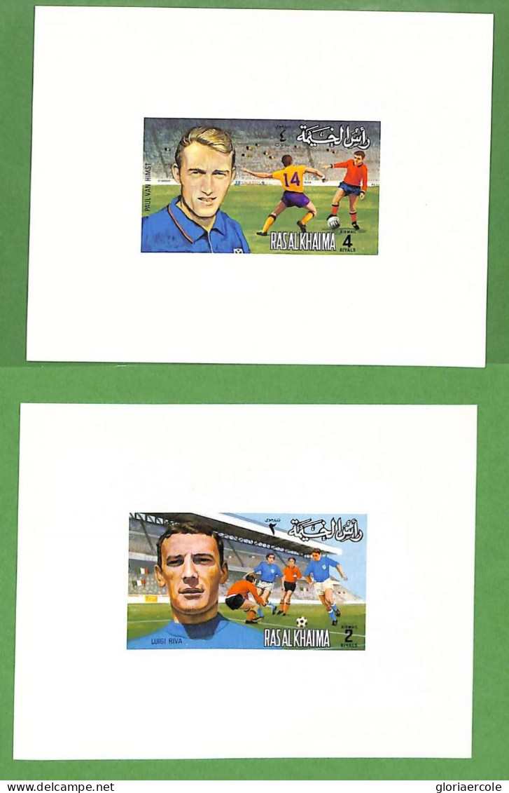 12341 - RASH AL KHAIMA - Set Of 6 Luxury BLOCKS -  FOOTBALL Riva MOORE Durr  1972 - Unused Stamps