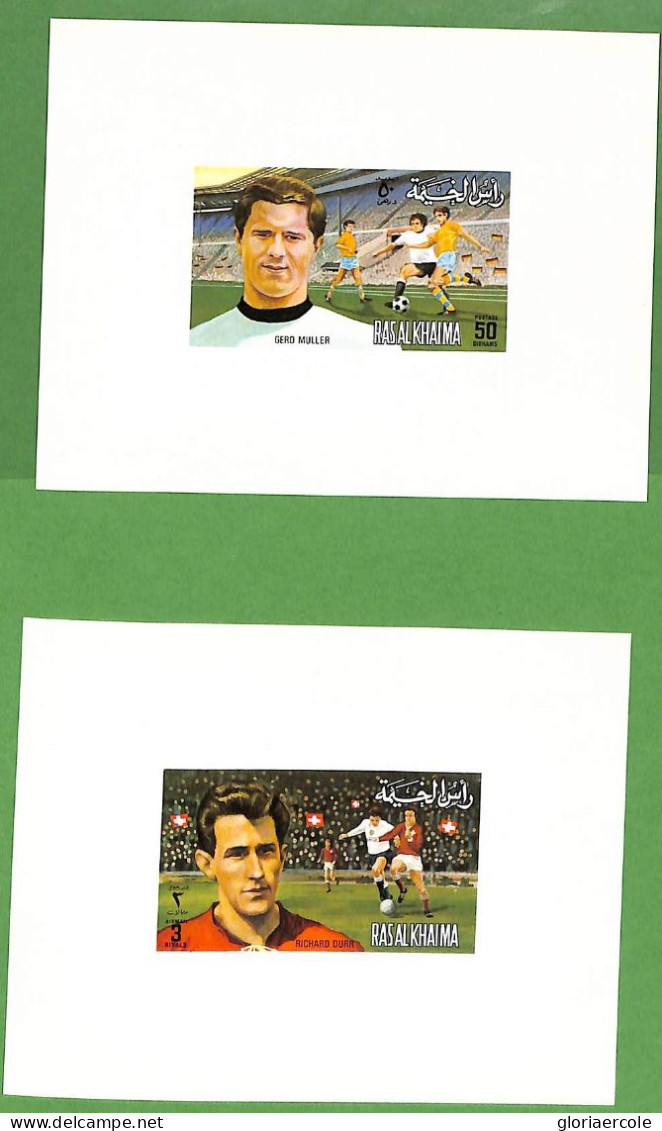 12341 - RASH AL KHAIMA - Set Of 6 Luxury BLOCKS -  FOOTBALL Riva MOORE Durr  1972 - Unused Stamps