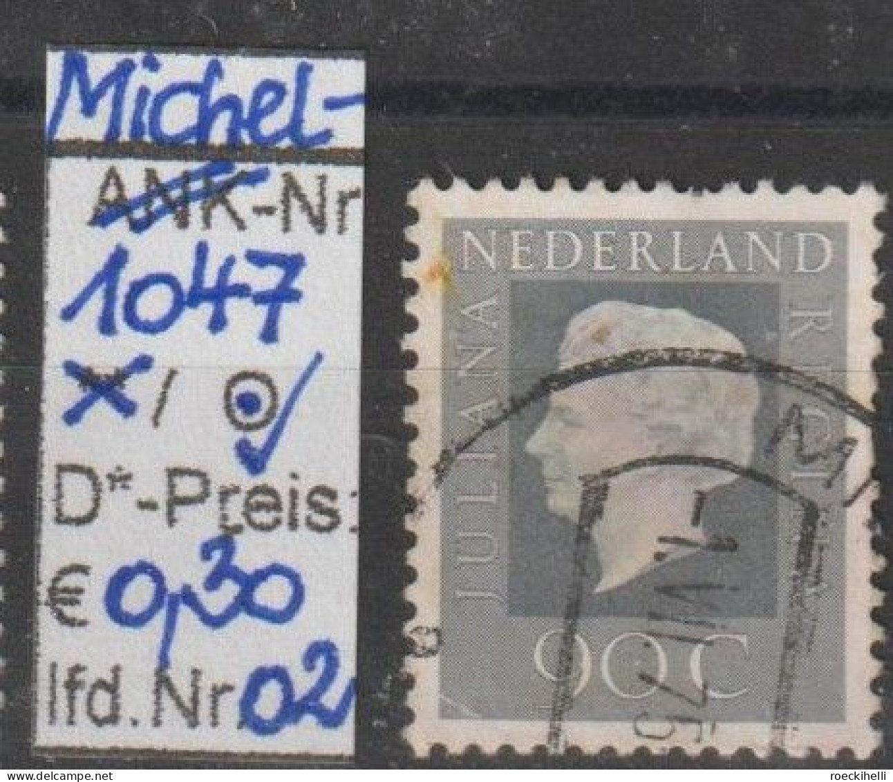1975 - NIEDERLANDE - FM/DM "Königin Juliana" 90 C Dkl'grau - O Gestempelt - S. Scan (1047o 01-03 Nl) - Used Stamps
