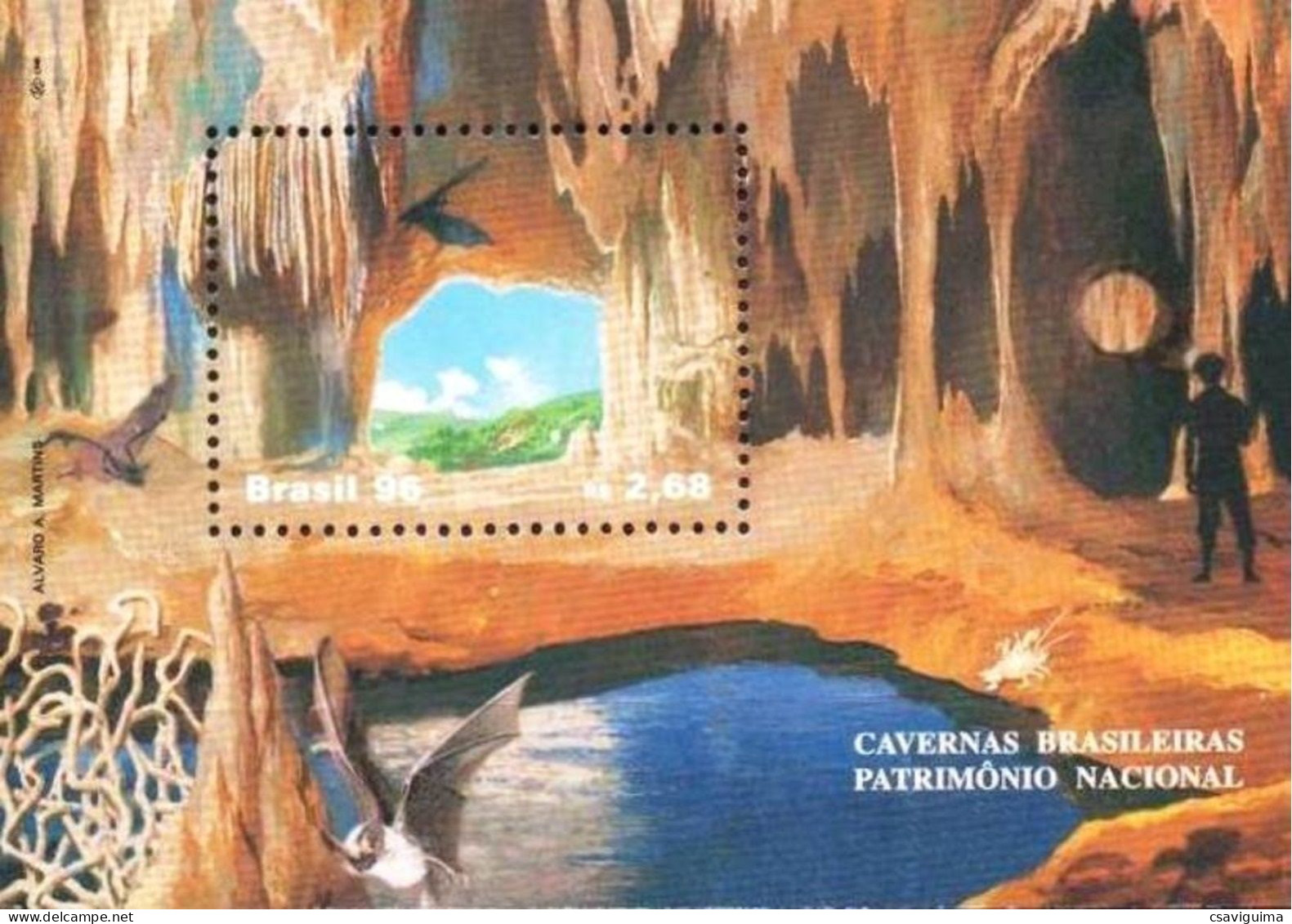 Brasil (Brazil) - 1996 - Brazilian Caves - Yv Bf 101 - Géographie
