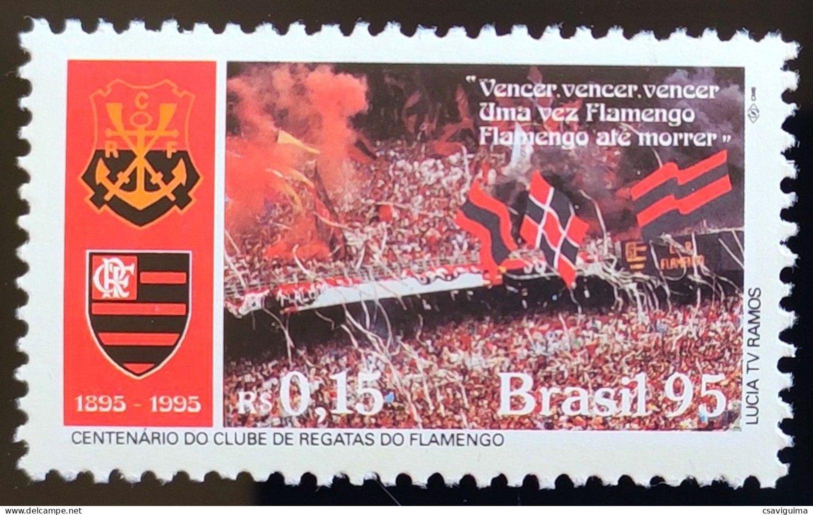 Brasil (Brazil) - 1995 - Soccer: Famous Clubs: Flamengo - Yv 2249 - Famous Clubs