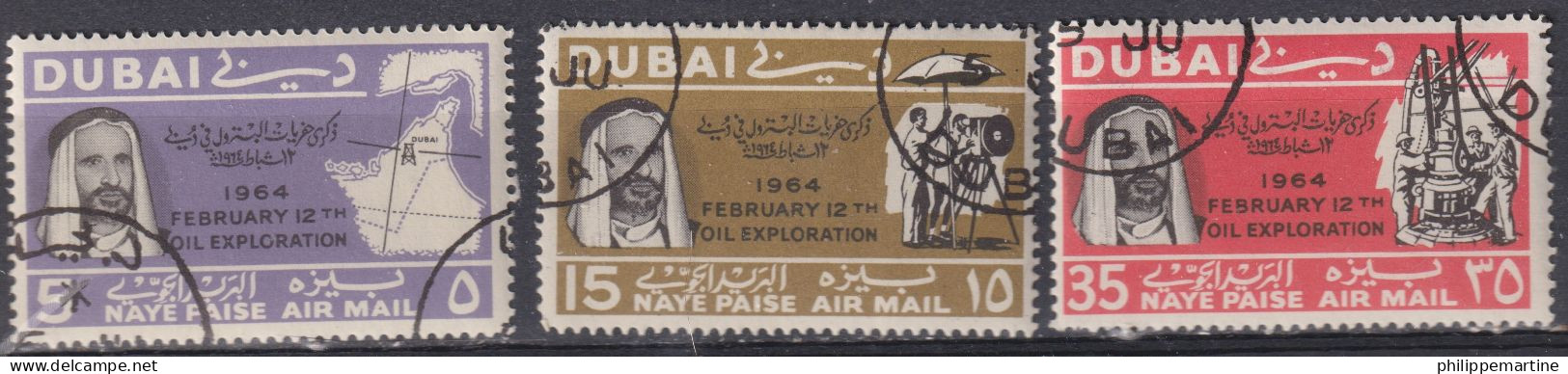 Dubaï 1965 - Poste Aérienne YT 71 - 72 Et 74 (o) - Dubai