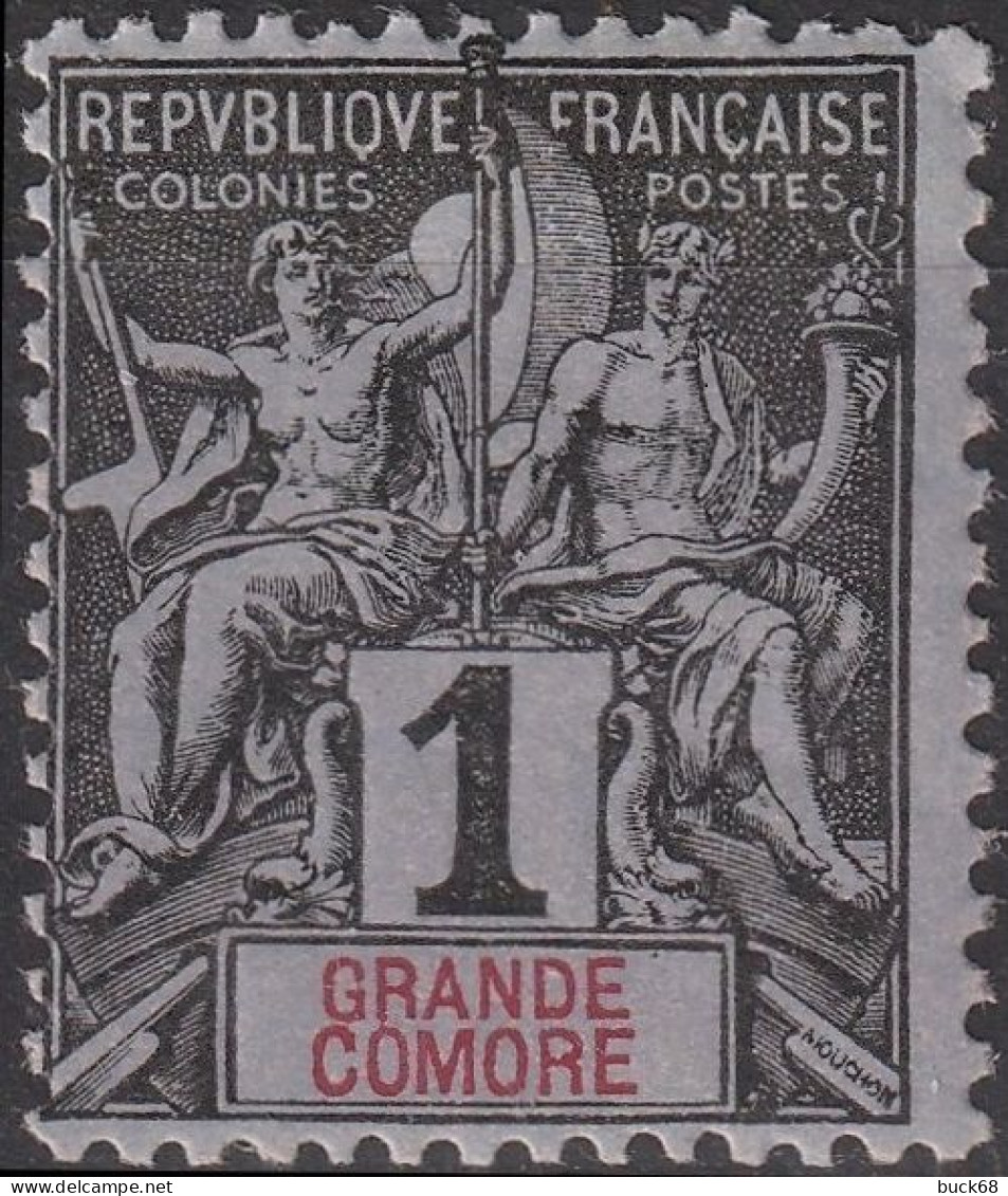 GRANDE COMORE Poste  1 * MH Type Groupe Classique 1897 [ColCla] (CV 2 €) - Ongebruikt