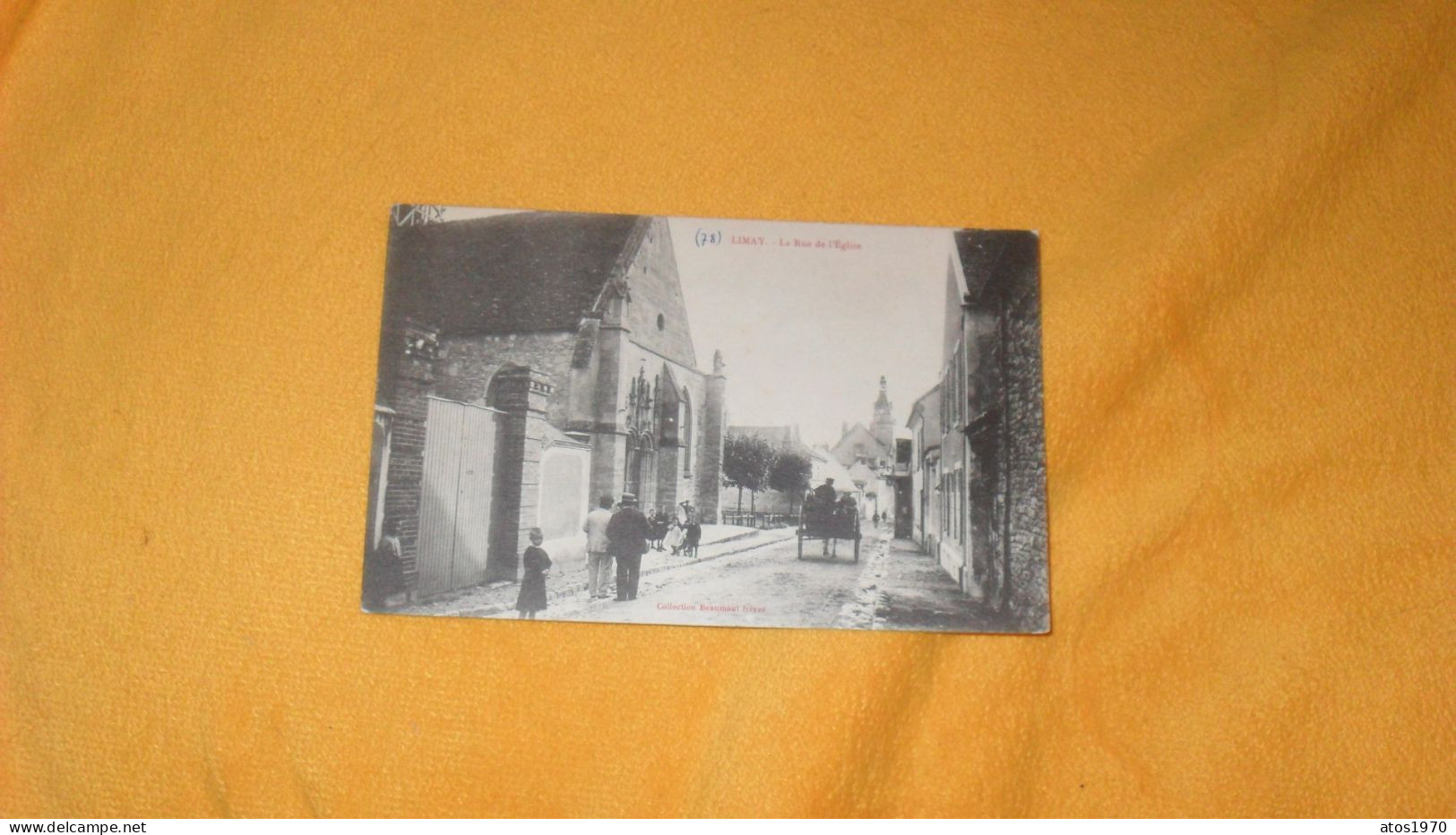 CARTE POSTALE ANCIENNE NON CIRCULEE DATE ?../ LIMAY.- LA RUE DE L'EGLISE... - Limay