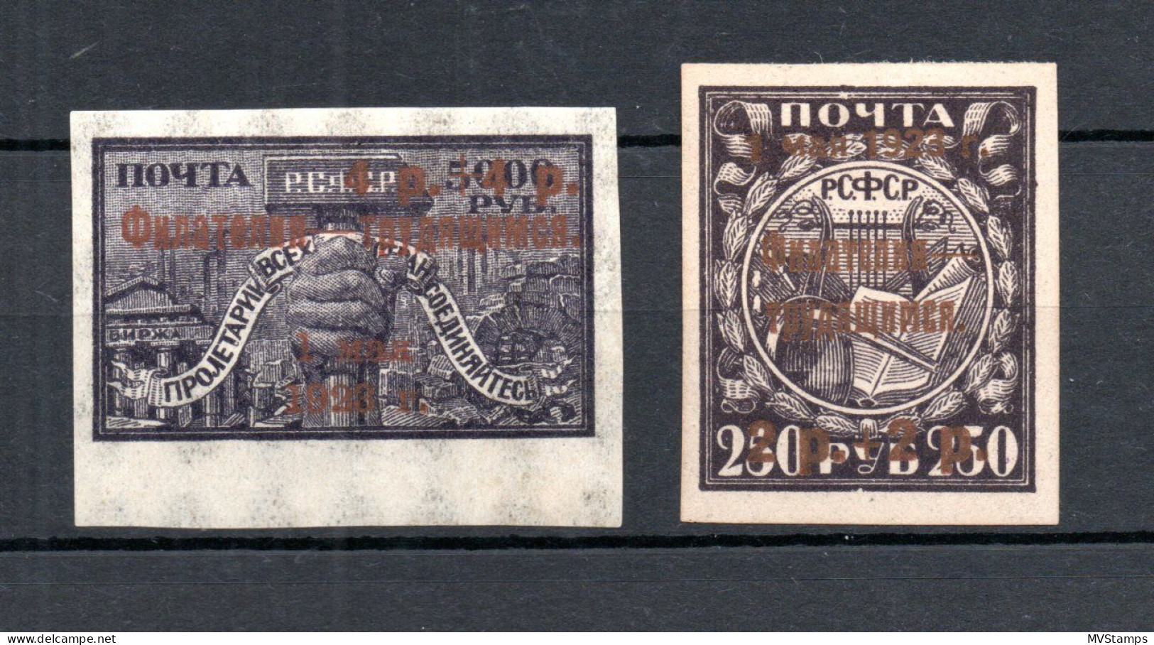 Russia 1923 Old Overprinted (Coper) Definitive Stamps (Michel 213/14 A) MLH - Nuevos