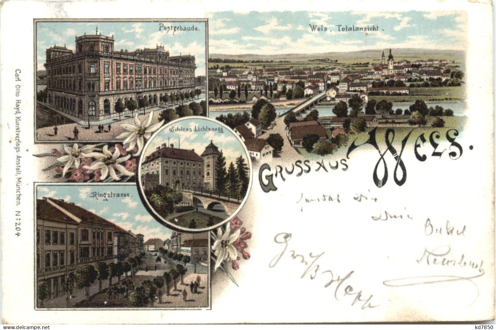 Gruss Aus Wels - Litho - Wels