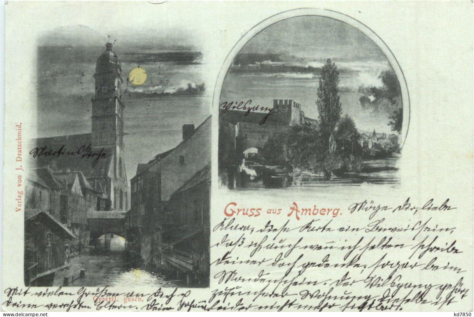 Gruss Aus Amberg - Litho - Amberg