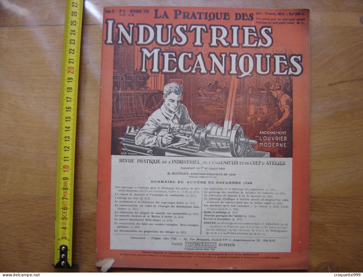 1928 Revue 8 Pratique Des Industries Mecaniques INGENIEUR CONTREMAITRE OUVRIER - Knutselen / Techniek