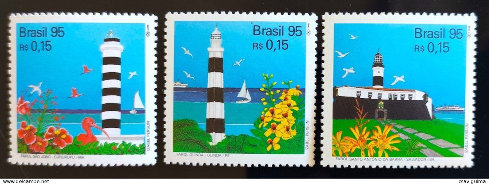 Brasil (Brazil) - 1995 - Lighthouses - Yv 2243/45 - Faros