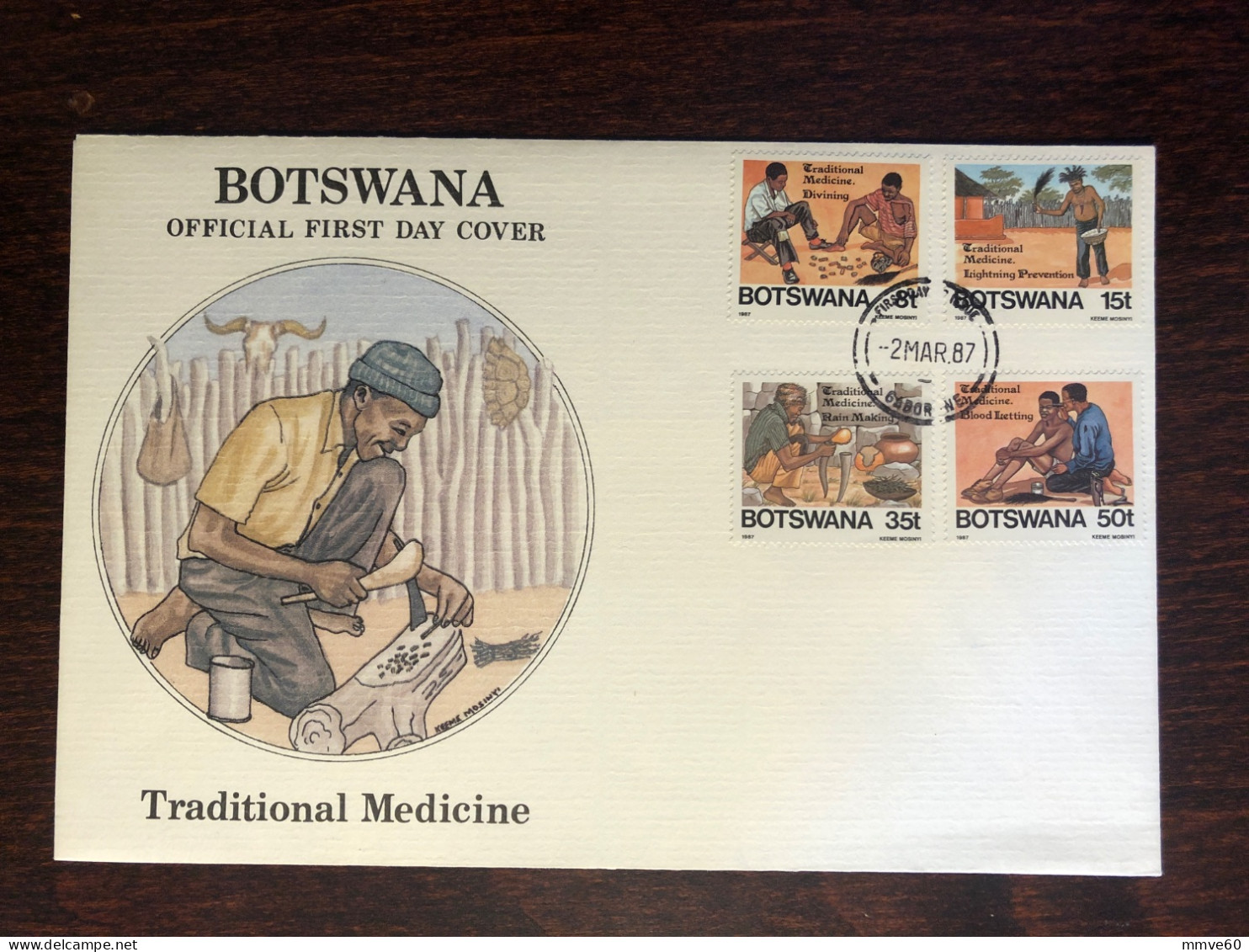 BOTSWANA FDC COVER 1987 YEAR TRADITIONAL MEDICINE HEALTH MEDICINE STAMPS - Bophuthatswana