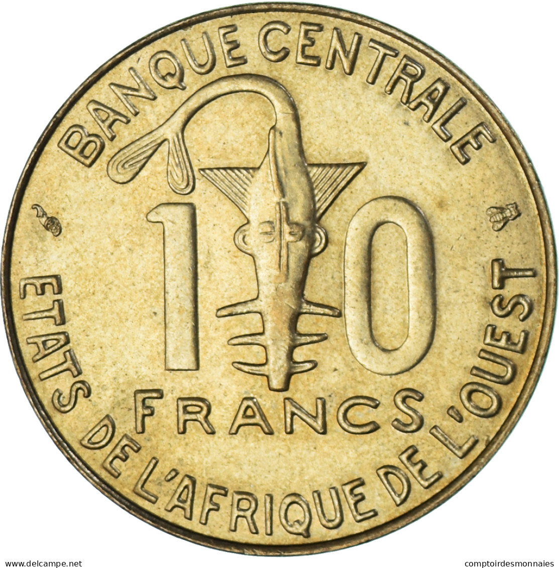 Monnaie, Communauté économique Des États De L'Afrique De L'Ouest, 10 Francs - Côte-d'Ivoire