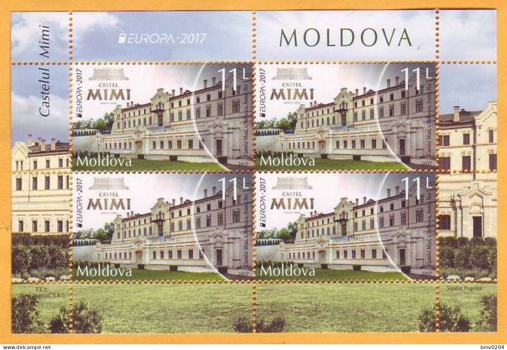 2017  Moldova Moldavie Moldau H-Blatt  Europa-2017 Castle. Mimi. Bulboaca Mint - Moldavie