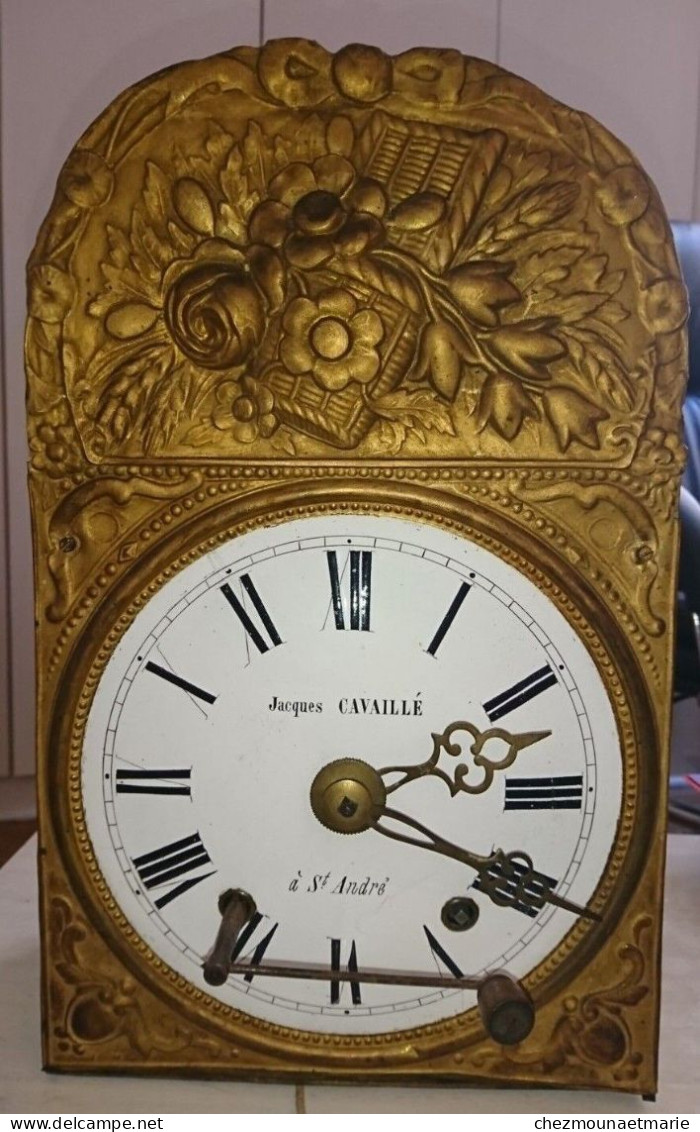 JACQUES CAVAILLE HORLOGER A SAINT ANDRE - HORLOGE COMTOISE - PYRENEES ORIENTALES - Clocks