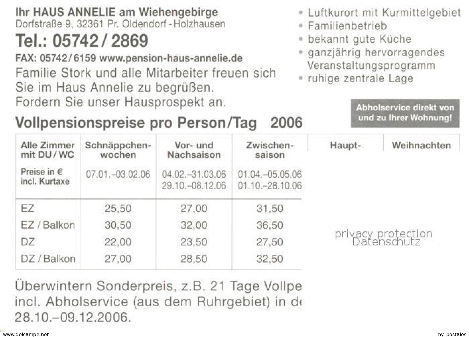 73544693 Preussisch Oldendorf Haus Annelie Gaststube Zimmer Gartenterrasse Preus - Getmold