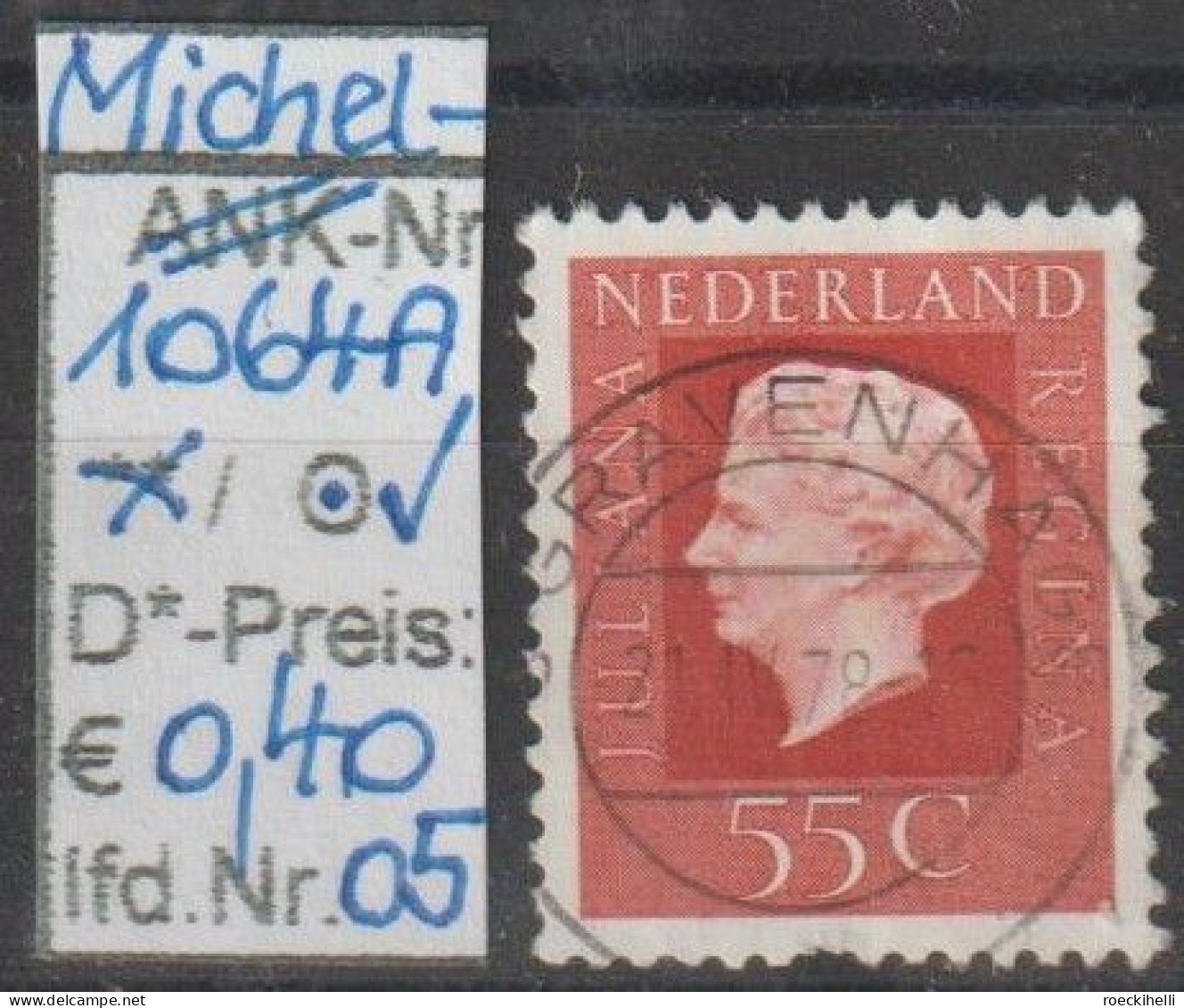 1976 - NIEDERLANDE - FM/DM "Königin Juliana" 55 C Rot - O Gestempelt - S. Scan (1064Ao 01-11 Nl) - Gebruikt