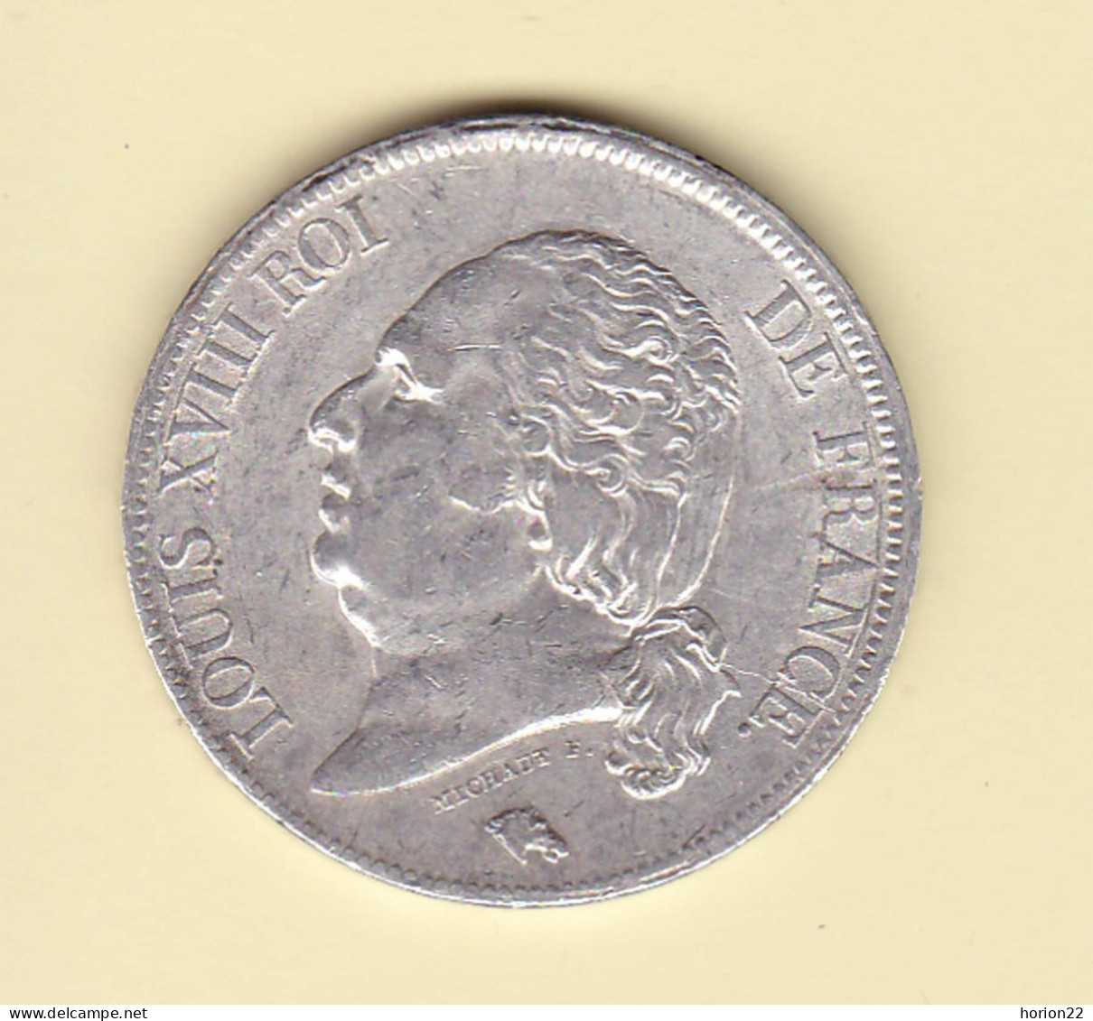 5 FRANCS LOUIS XVIII 1821 W - 5 Francs