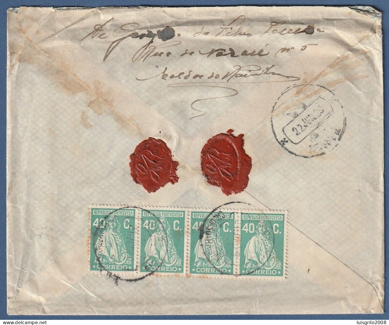 Carta, 1929 - Caldas Da Rainha > Lisboa Norte -|- Lacrada - Ceres - Lettres & Documents