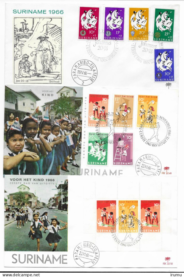 Suriname 1966-68 10 FDC’s (SN 2607) - Suriname ... - 1975