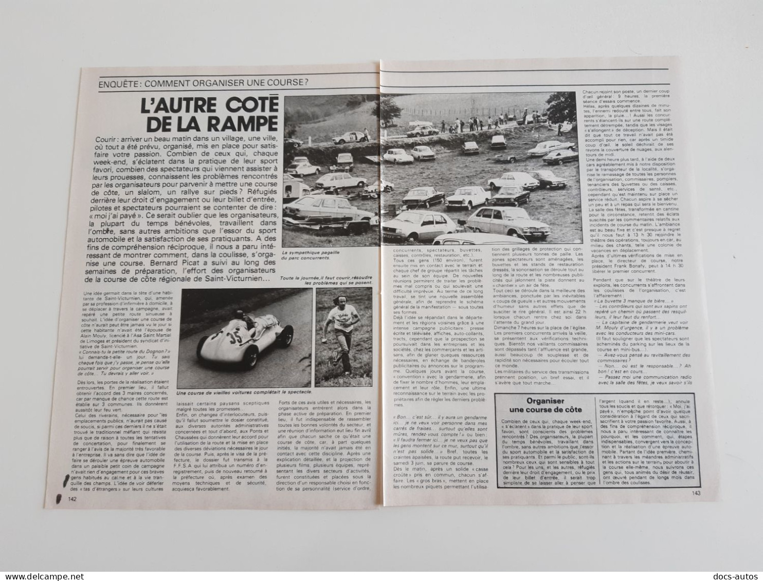 Comment Organiser Une Course - Coupure De Presse Automobile - Sonstige & Ohne Zuordnung