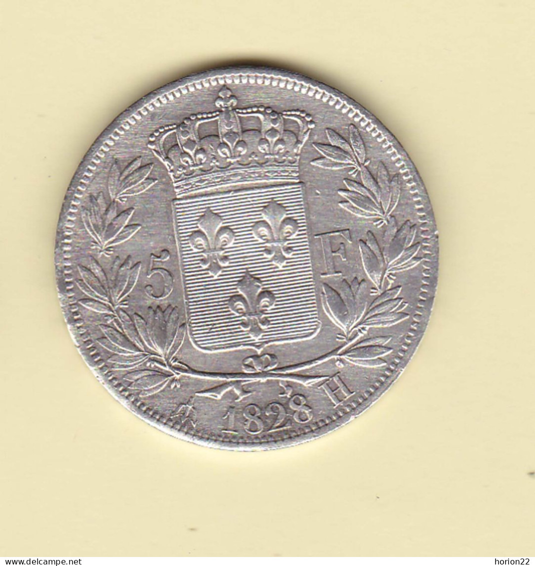 5 FRANCS CHARLES X 1828 H - 5 Francs