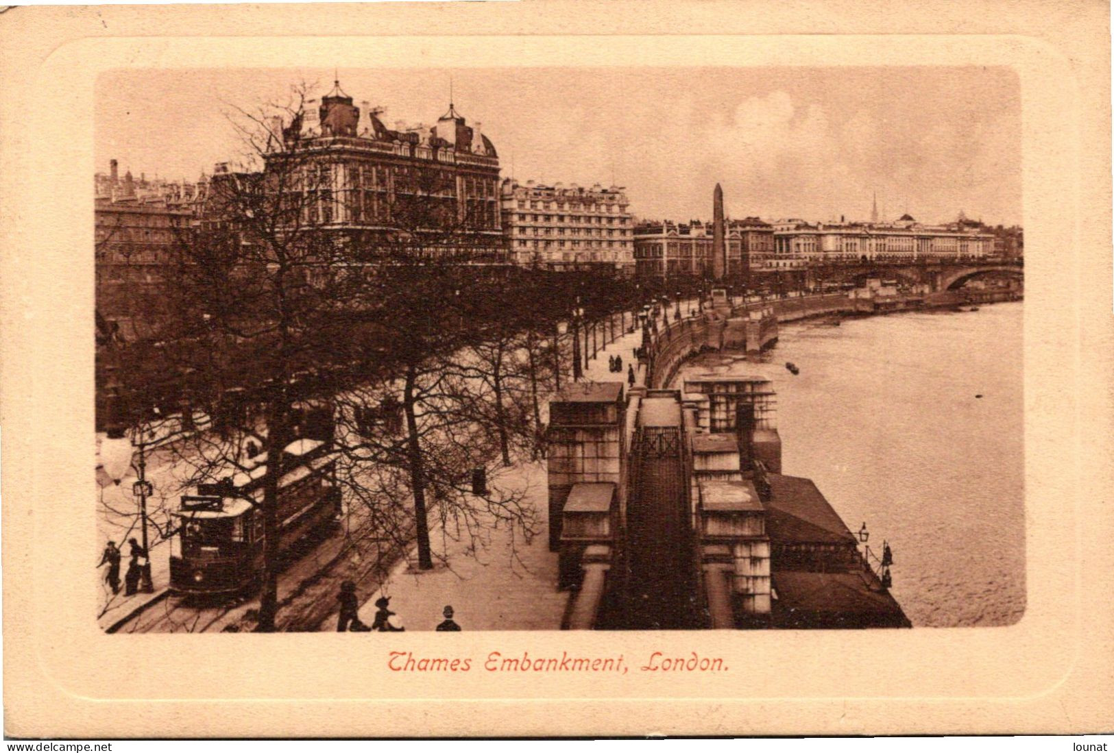 Thames Embankment , LONDON - Tramway - River Thames