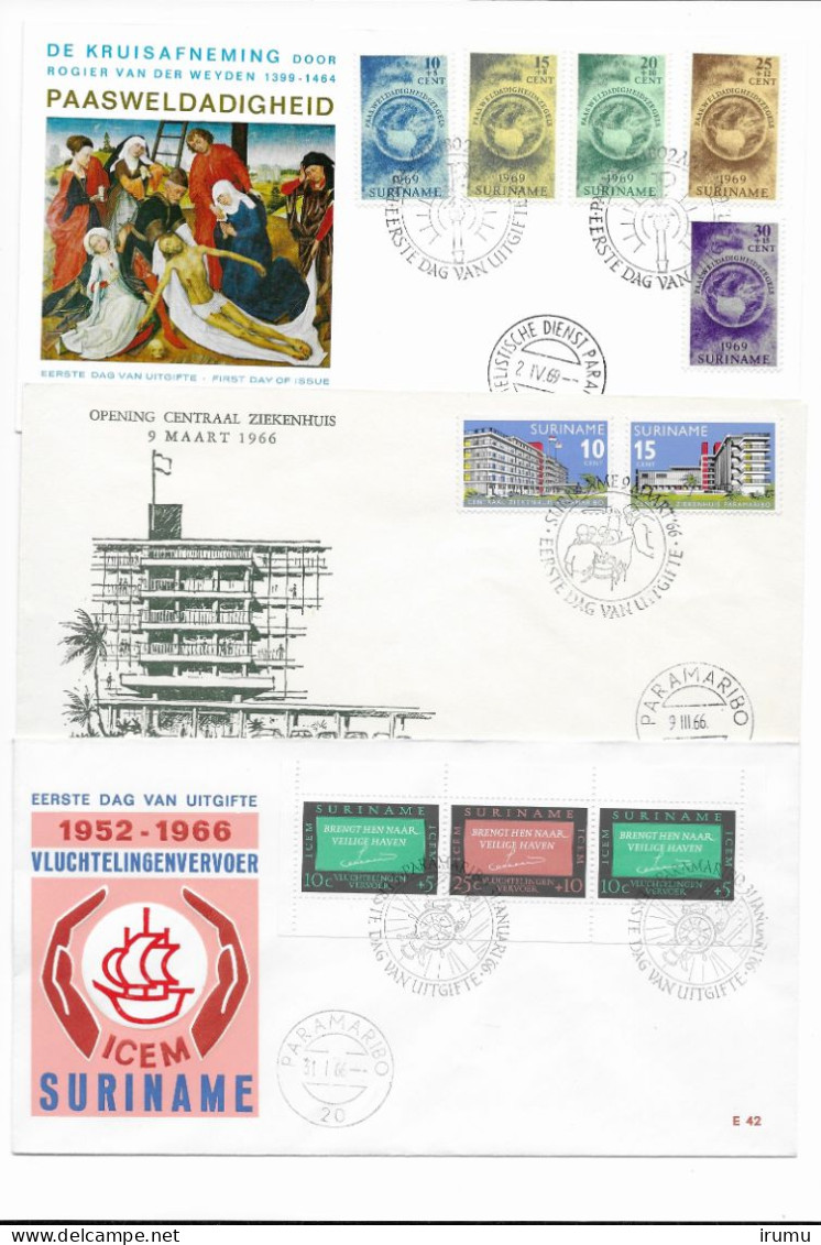 Suriname 1966-70 11 FDC’s (SN 2606) - Surinam ... - 1975
