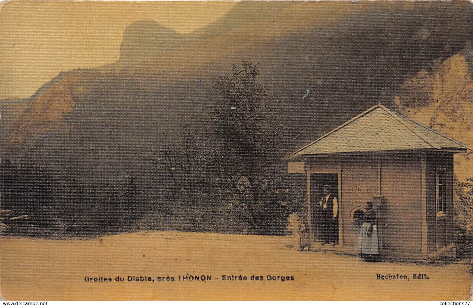 74-GROTTES DU DIABLE PRES THONAN- ENTREE DES GORGES - Thonon-les-Bains