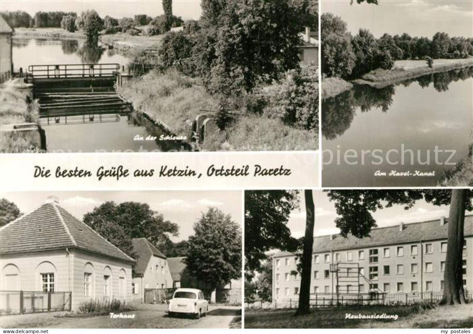 73544142 Paretz Havel Kanal Schleuse Torhaus Neubausiedlung Paretz - Ketzin