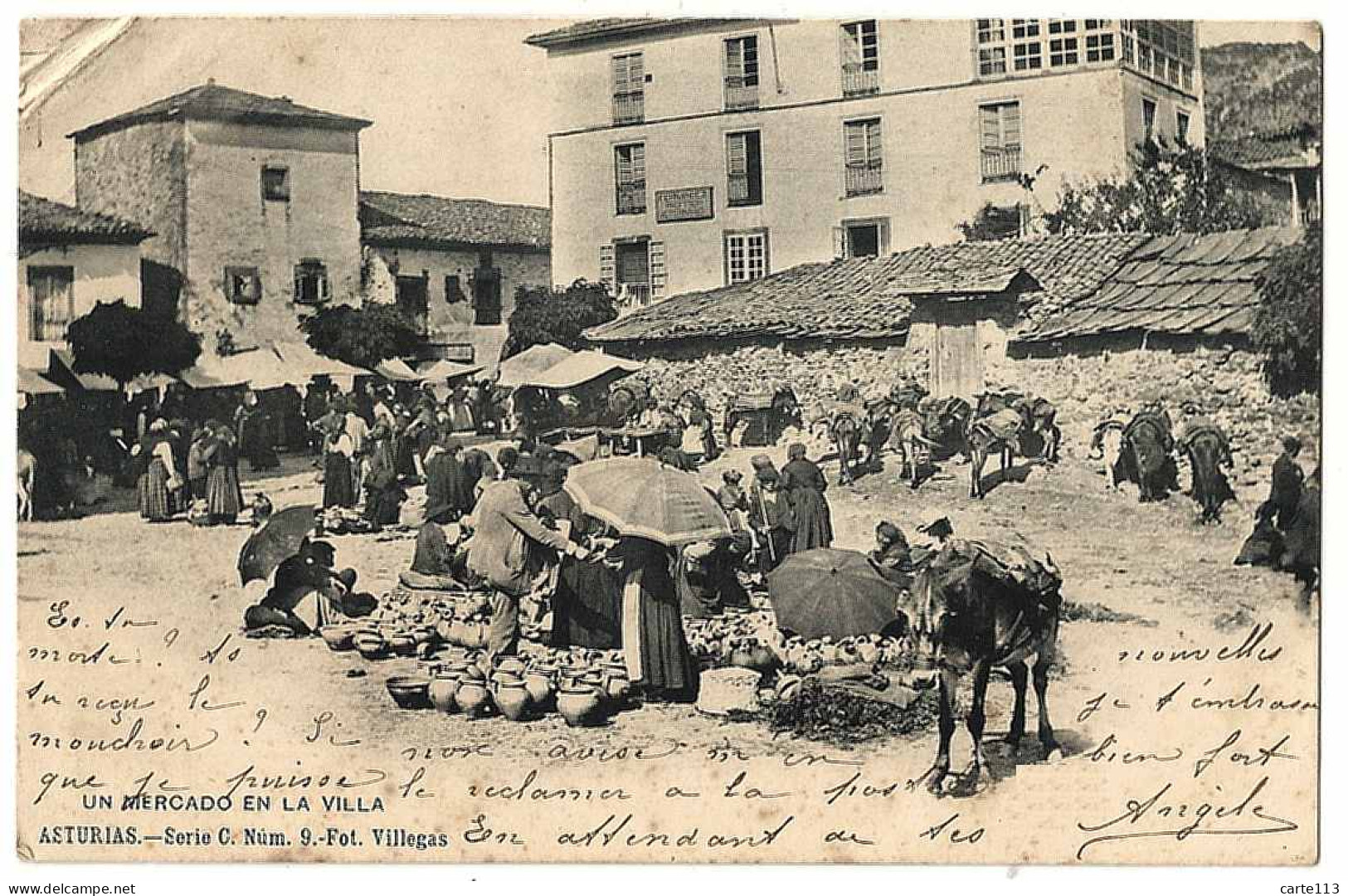 0 - B21505CPA - ASTURIAS ( GIJON ) - Mercado En La Villa - Fernandez Veterinario - Carte Pionniere - Bon état - EUROPE - Asturias (Oviedo)