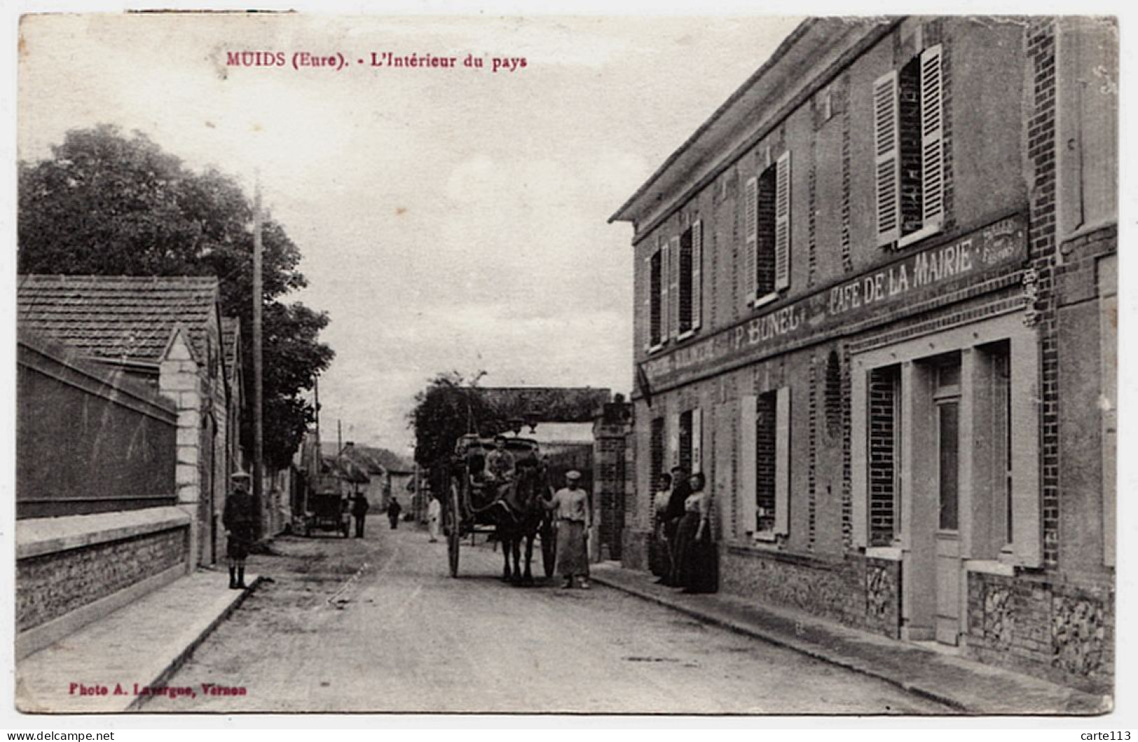 27 - B21193CPA - MUIDS - Interieur Du Pays - Cafe De La Mairie - P.BUNEL - Bon état - EURE - Muids