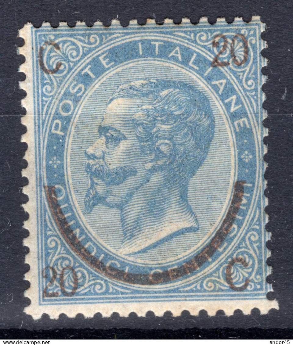 C.20 SU 15  SASS.25 MNH* FERRO DI CAVALLO III TIPO NUOVO CON GOMMA ORIGINALE CON DISCRETA CENTRATURA FIRMATO BIONDI CV 1 - Mint/hinged