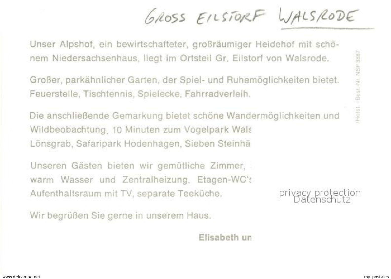 73543730 Gross Eilstorf Urlaub Auf Dem Bauernhof Hof Lohmann Gross Eilstorf - Walsrode
