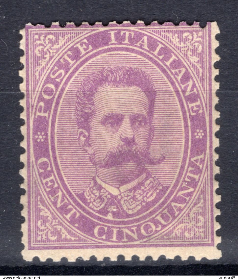 C.50 SASS.42 MNH** DELLA SERIE "EFFIGIE DI UMBERTO I" NUOVO CON GOMMA ORIGINALE CON DISCRETA CENTRATURA FIRMATO BIONDI C - Neufs