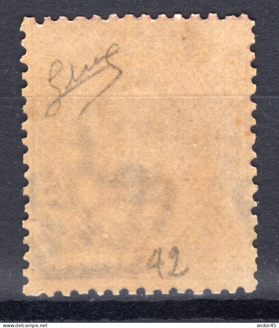 C.50 SASS.42 MNH** DELLA SERIE "EFFIGIE DI UMBERTO I" NUOVO CON GOMMA ORIGINALE CON DISCRETA CENTRATURA FIRMATO BIONDI C - Mint/hinged