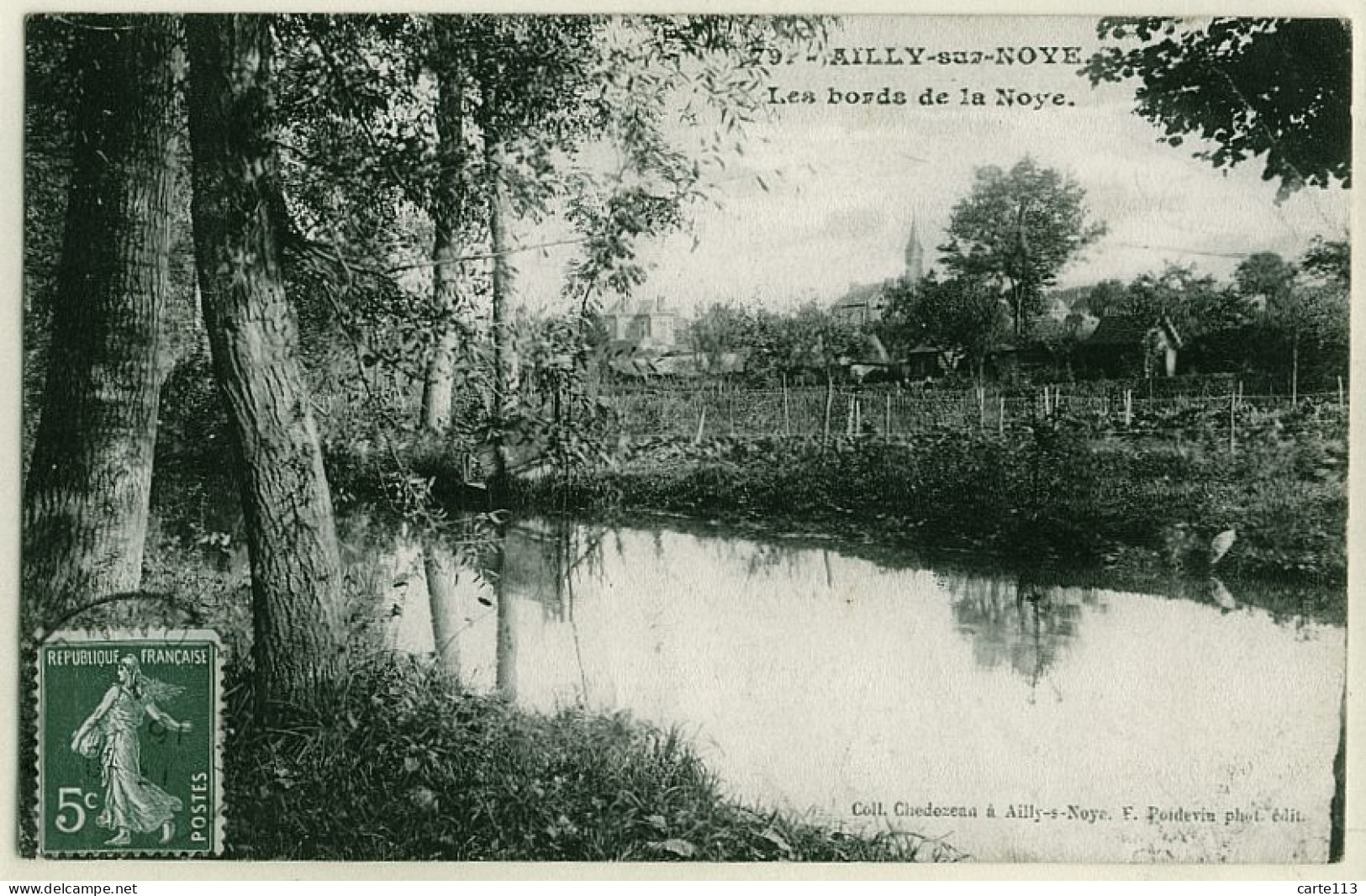 80 - B17669CPA - AILLY SUR NOYE - Bords De La Noye - Bon état - SOMME - Ailly Sur Noye