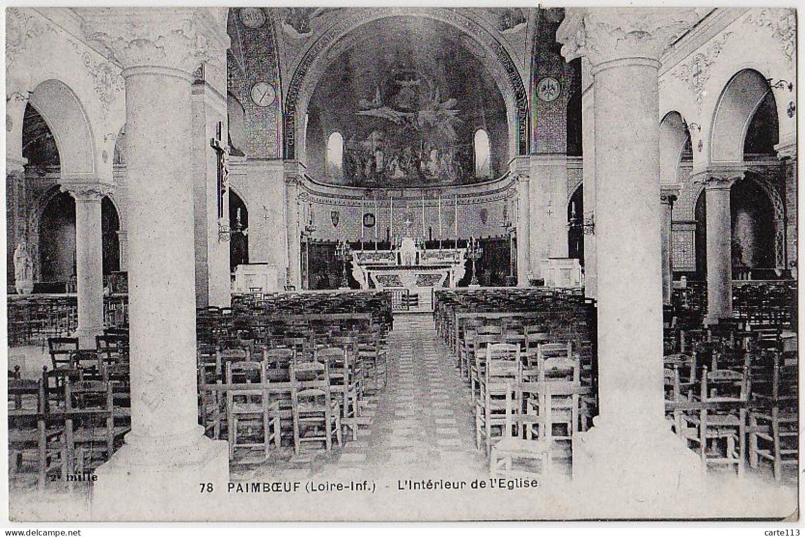 44 - B17385CPA - PAIMBOEUF - Interieur Eglise - Parfait état - LOIRE-ATLANTIQUE - Paimboeuf