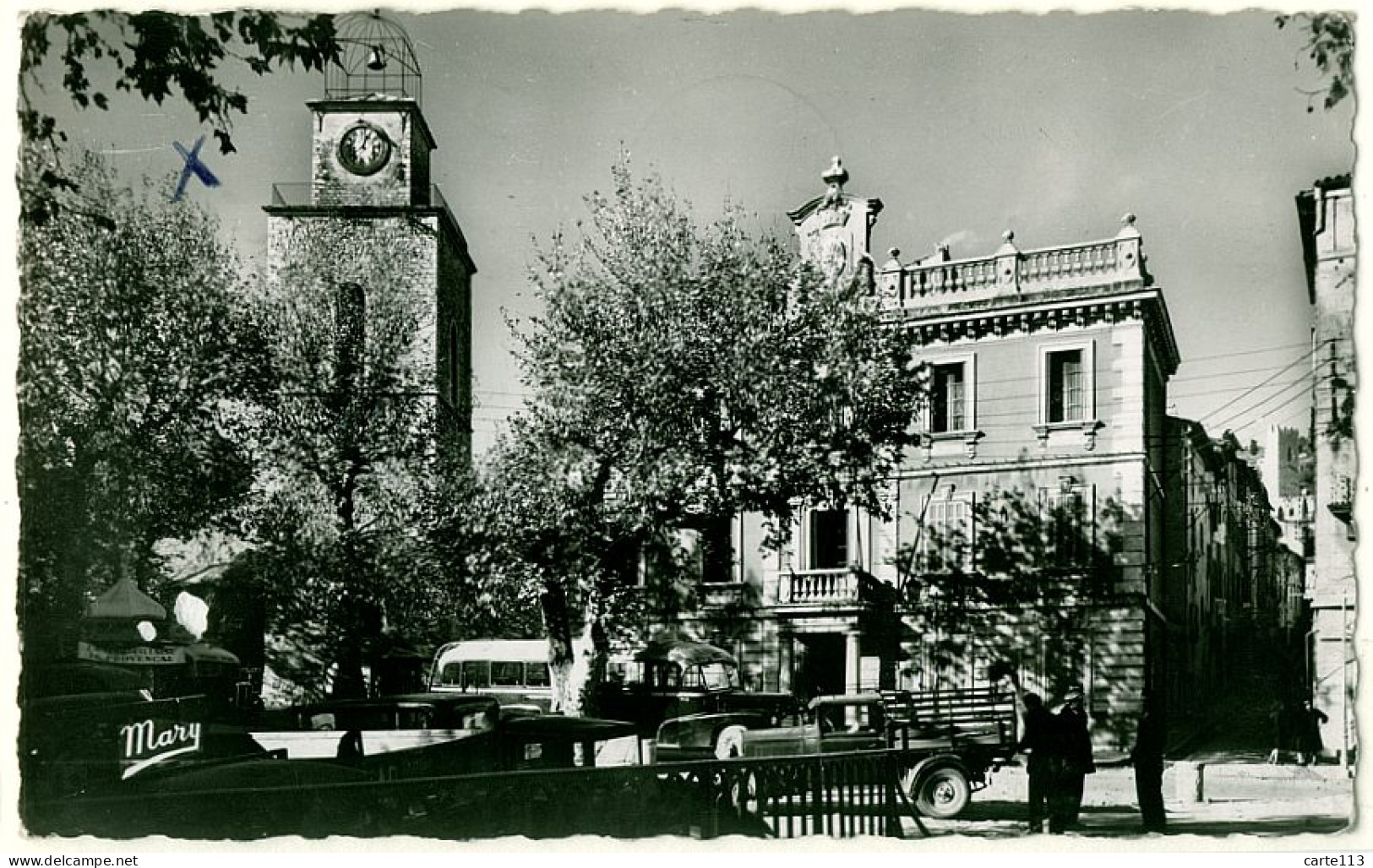 83 - B16040CPSM - OLLIOULES - Place - Autobus, Camion - Assez Bon état - VAR - Ollioules