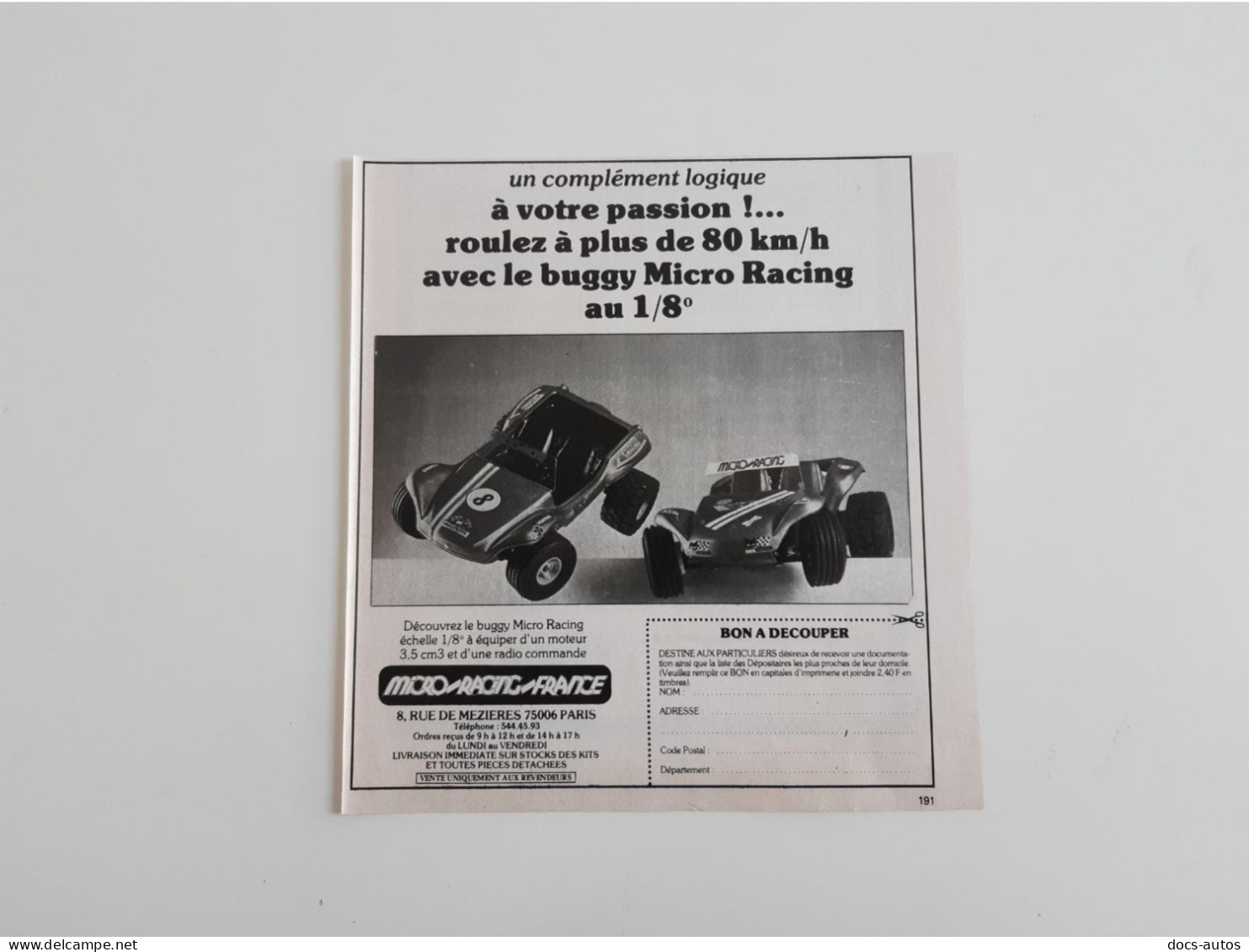 Buggy Micro Racing - Publicité De Presse - R/C Modelle (ferngesteuert)