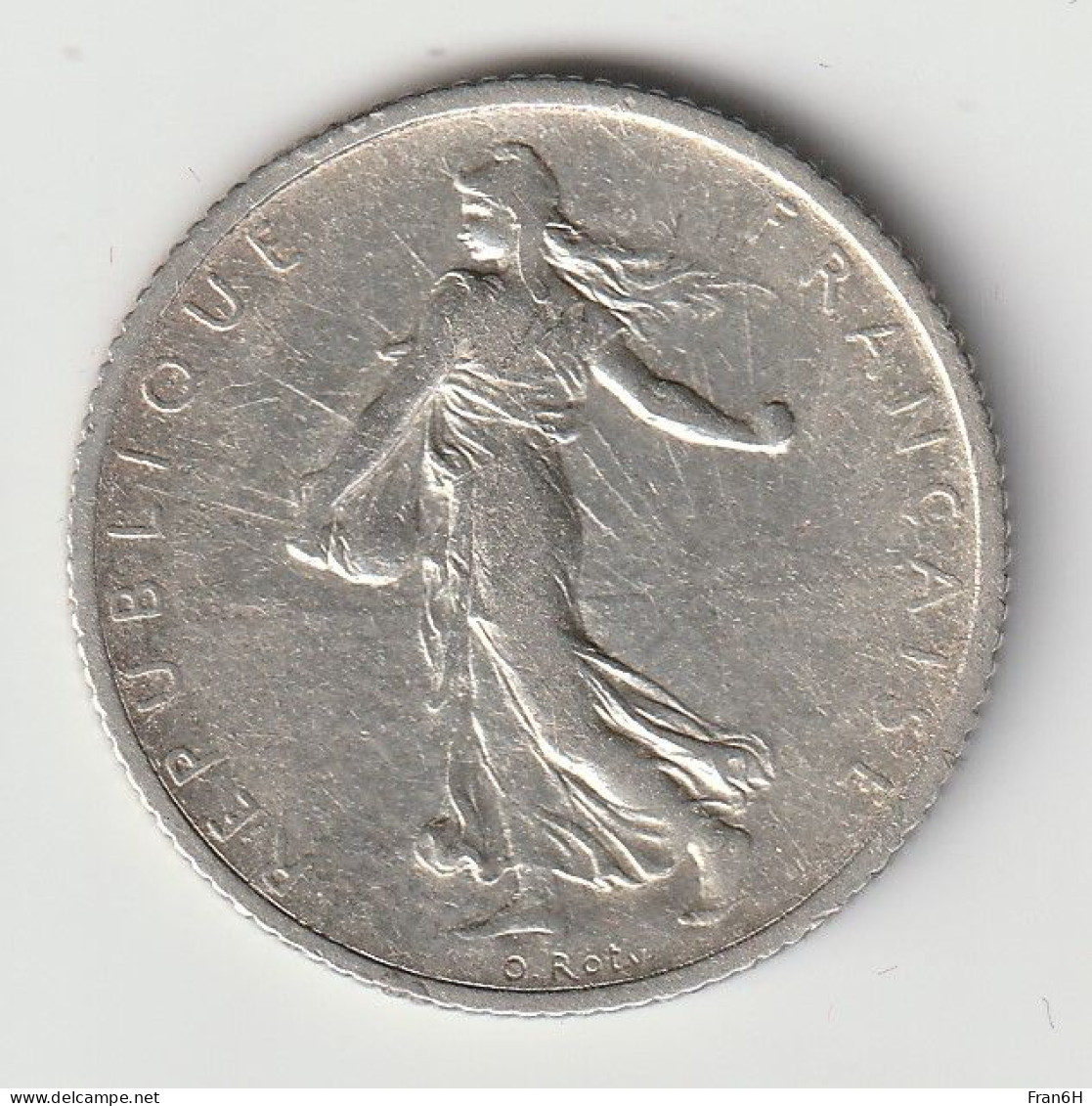Semeuse 1 Franc Argent 1909 - Silver - - 1 Franc