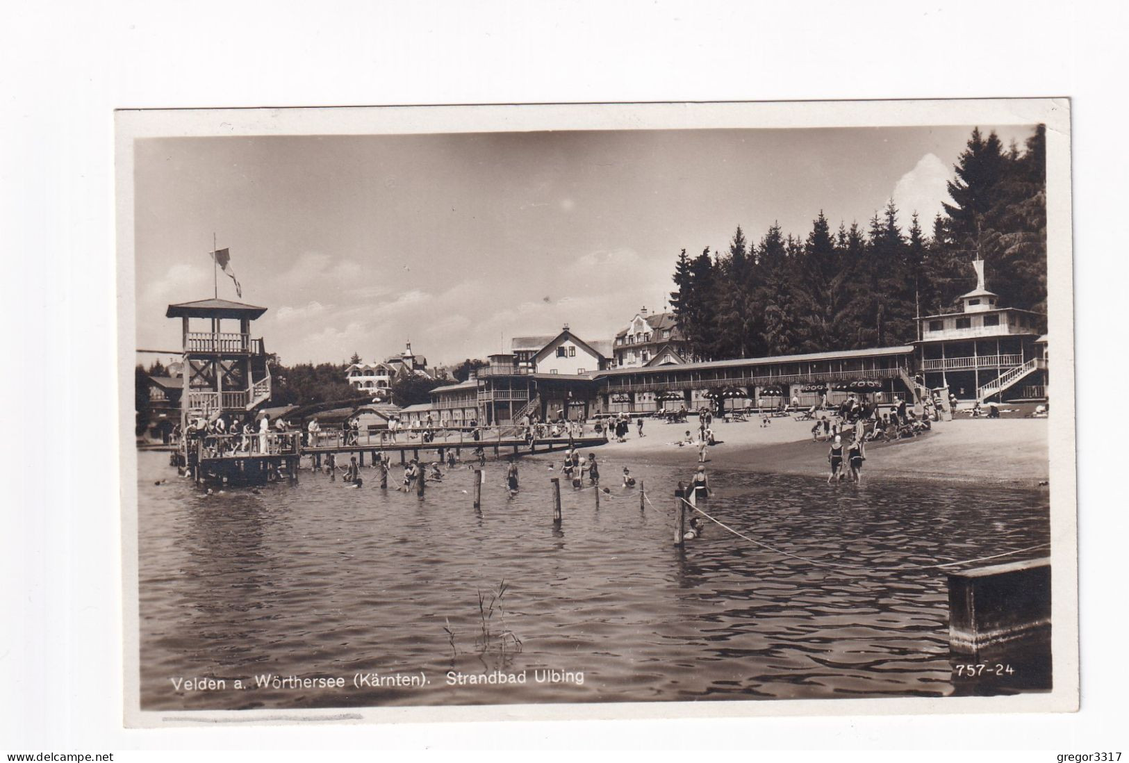 E5557) VELDEN Am WÖRTHERSEE - Strand ULBING Mit Holzturm U. Badenden - ALT ! 1929 - Velden