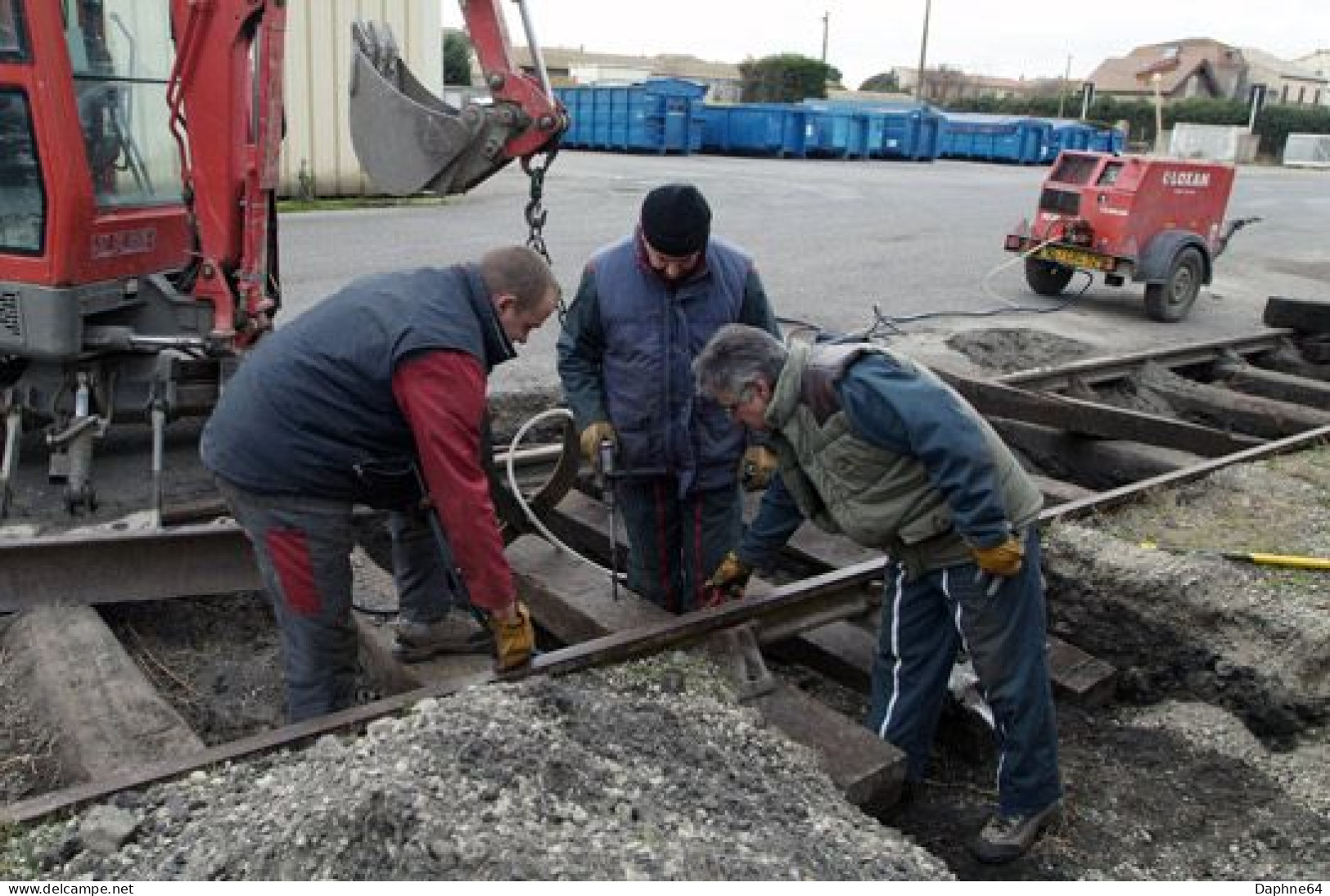 Castelnaudary - CPM - SNCF - Remplacement Des Traverses Agent Nommé - 6929 Et 30 (2CP) - Bram