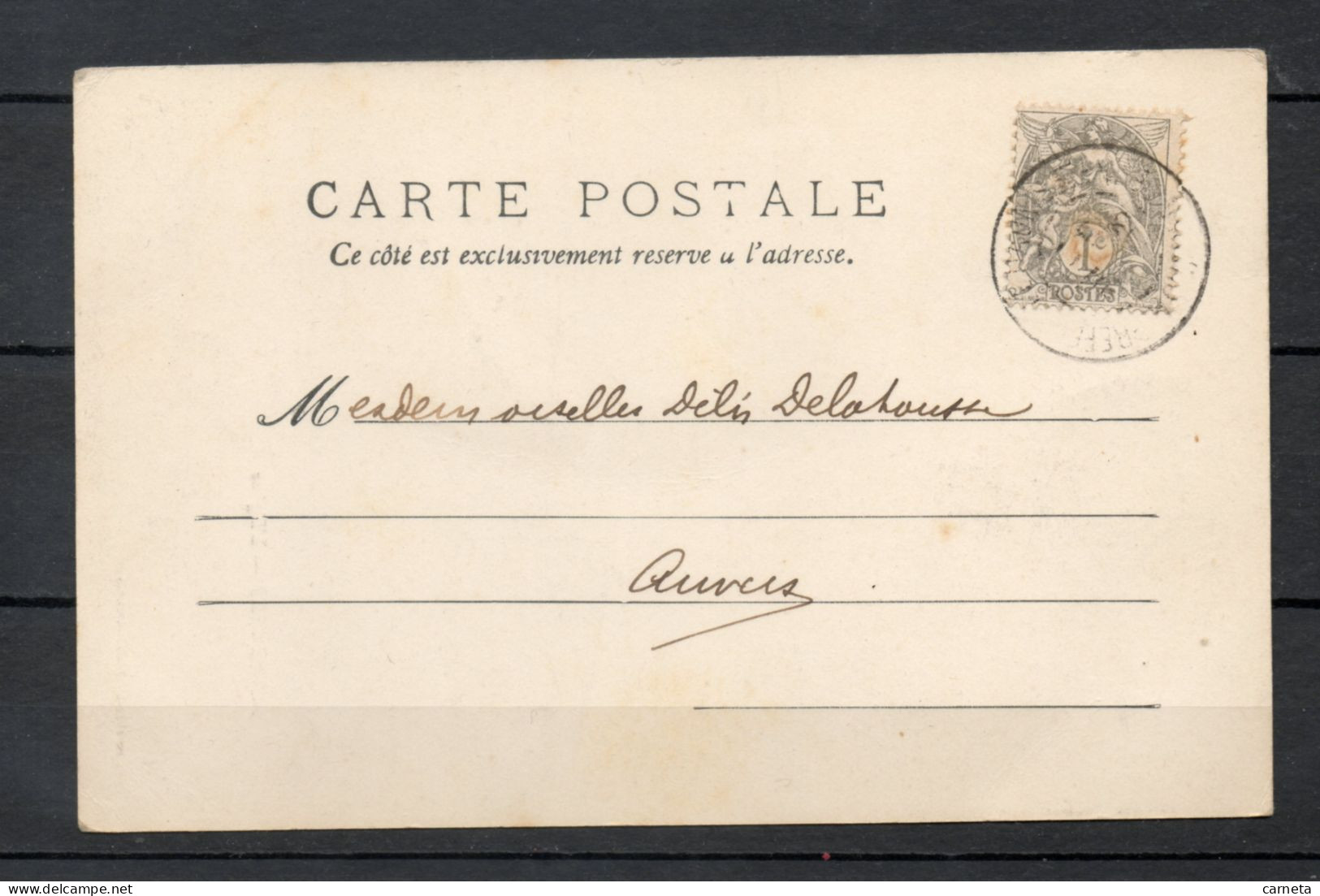 FRANCE   N° 107   SUR  CARTE POSTALE    OBLITERE   COTE ? €     TYPE BLANC - 1900-29 Blanc